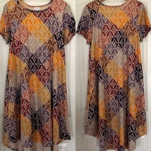 Lularoe Jacquard Fall Carly Dress XL